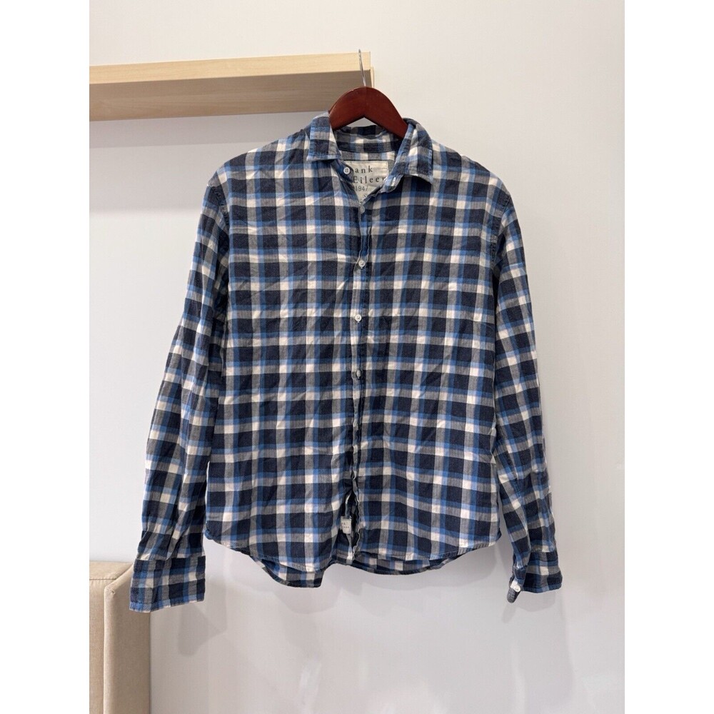 Frank & Eileen Womens Small Button Down Flannel Plaid Shirt Paul Cotton Italy